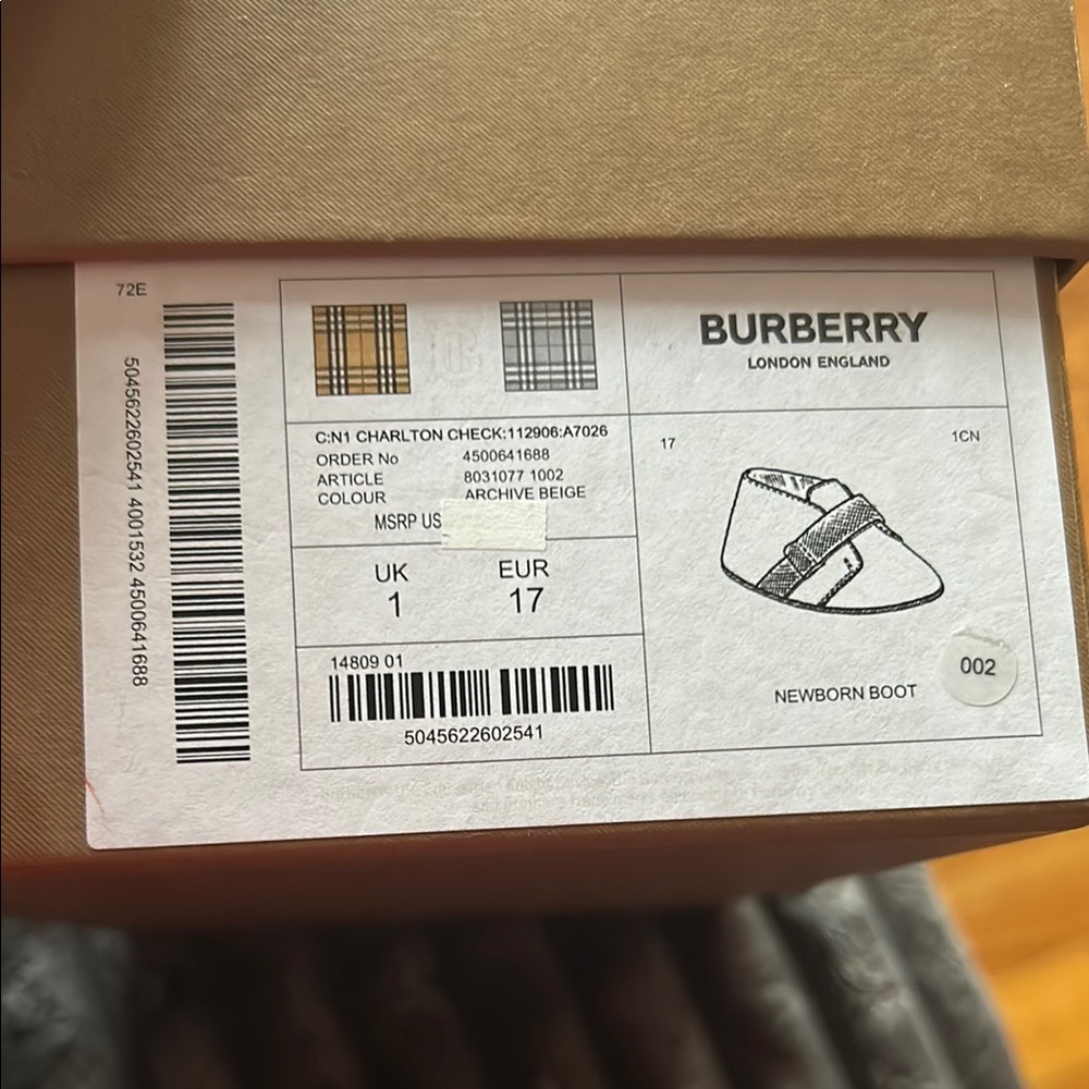 Burberry Infant Boot in Archive Beige